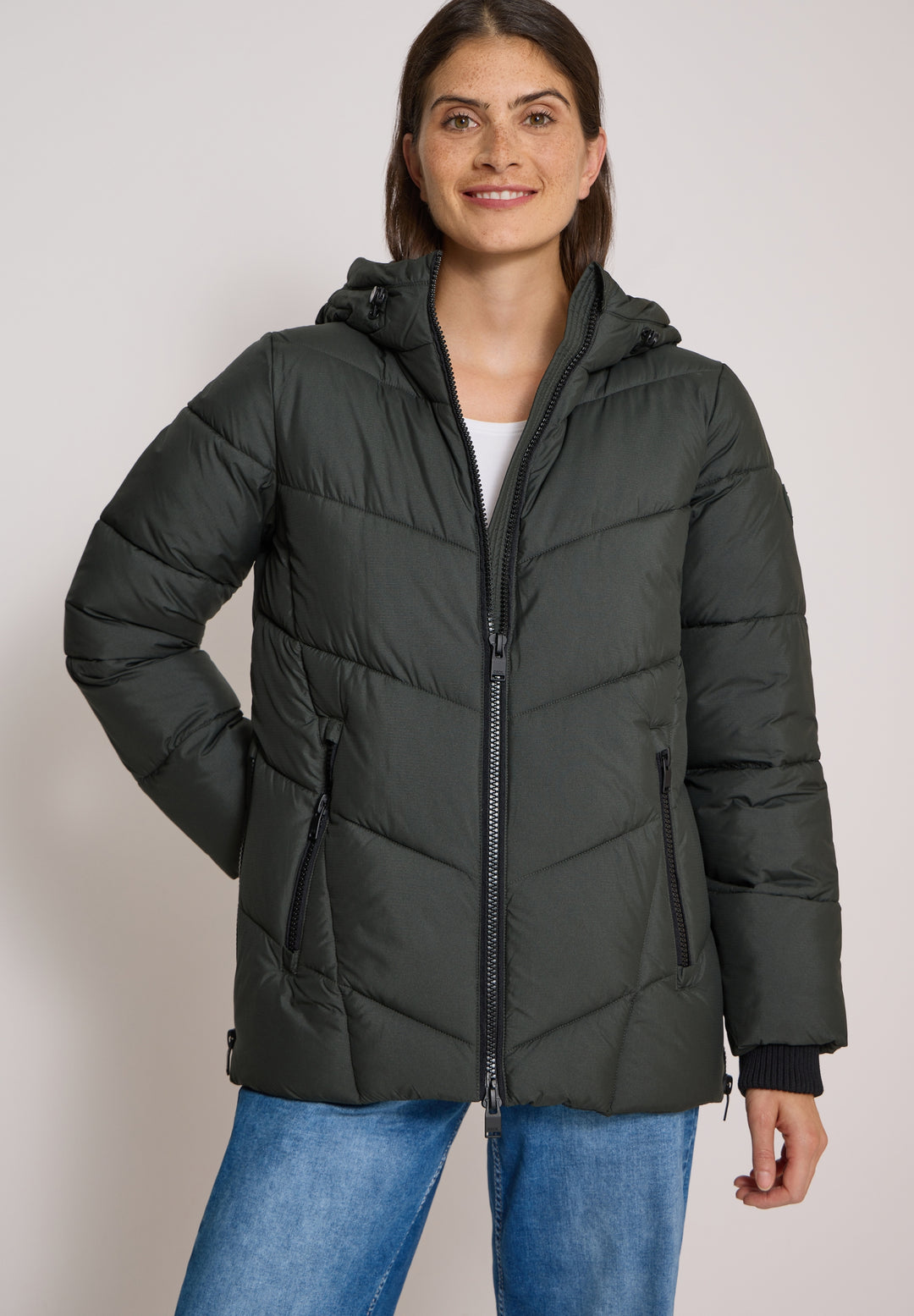 Midi Puffer Jacket, olive night 17756 Bild 6