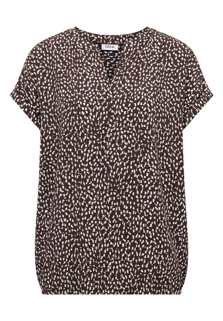 Minimal Print Blouse, brown cacao 27673 Bild 1