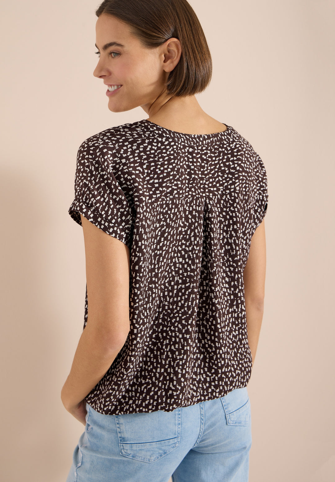 Minimal Print Blouse, brown cacao 27673 Bild 4