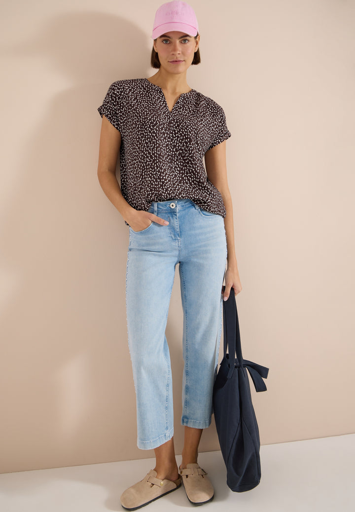 Minimal Print Blouse, brown cacao 27673 Bild 5