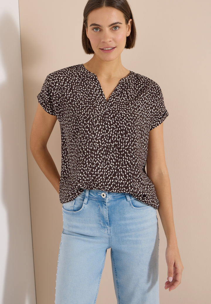 Minimal Print Blouse, brown cacao 27673 Bild 7