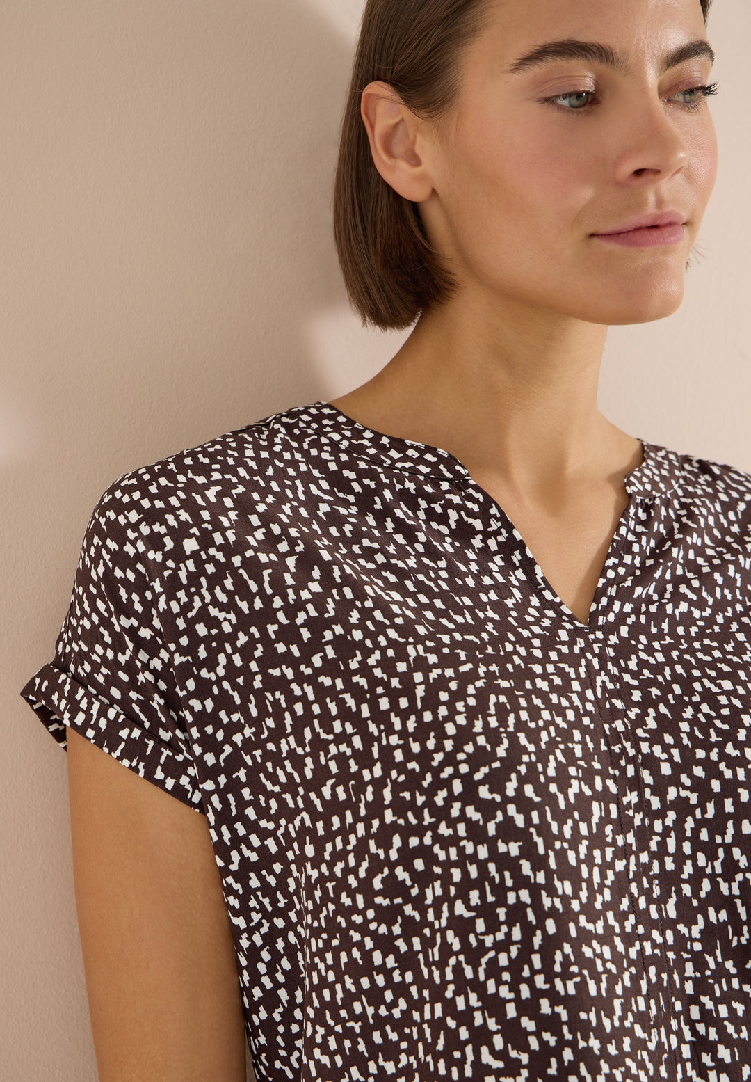 Minimal Print Blouse, brown cacao 27673 Bild 7