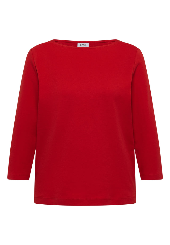 NOS Basic Boatneck Shirt, flame red 17902 Bild 1