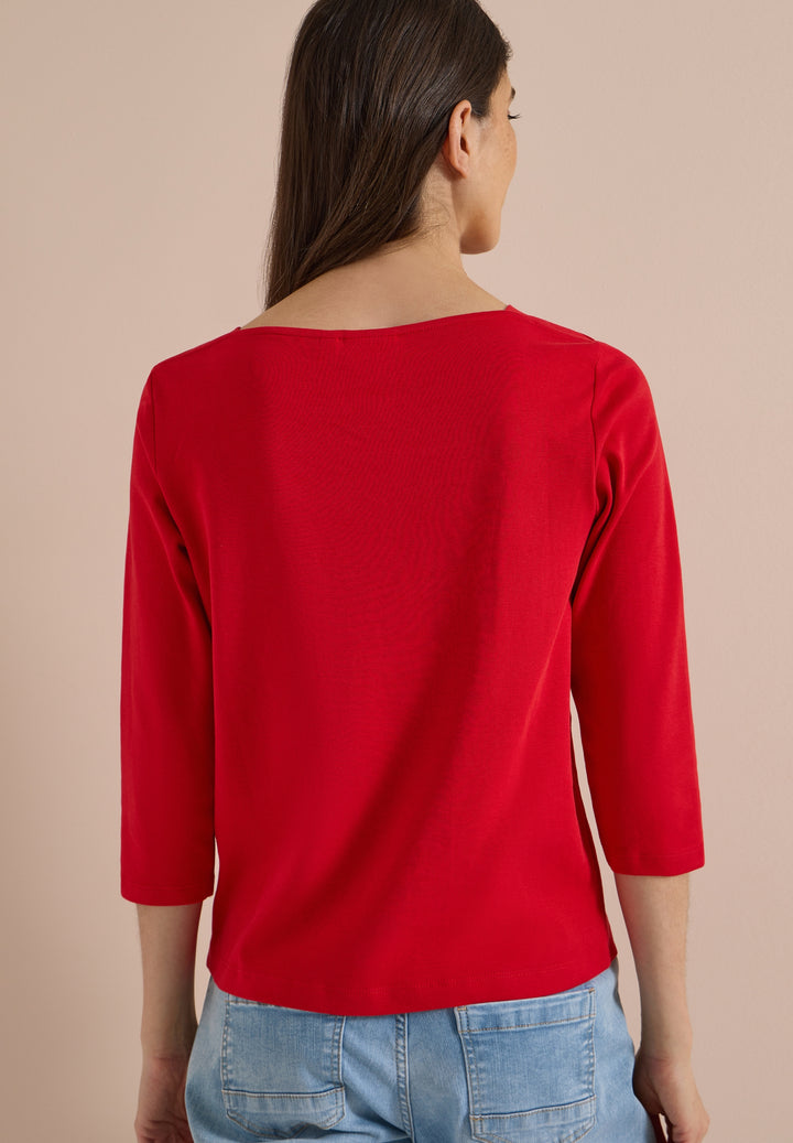 NOS Basic Boatneck Shirt, flame red 17902 Bild 4