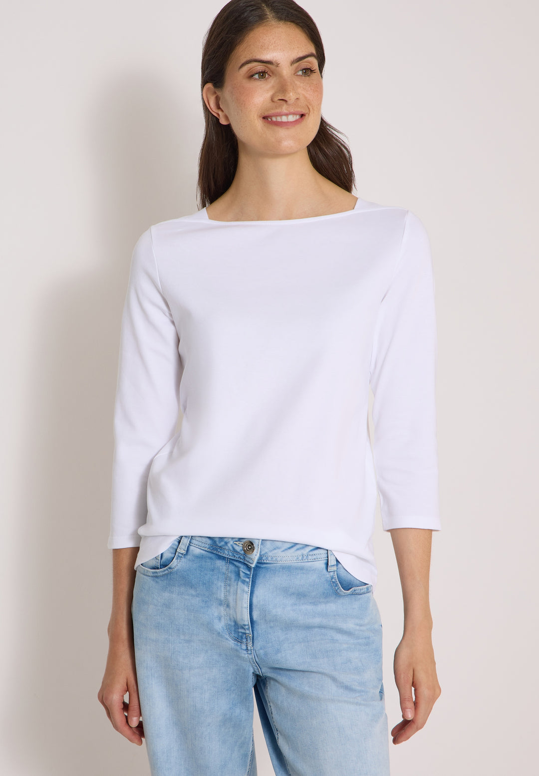 NOS Basic Boatneck Shirt, White 10000 Bild 6