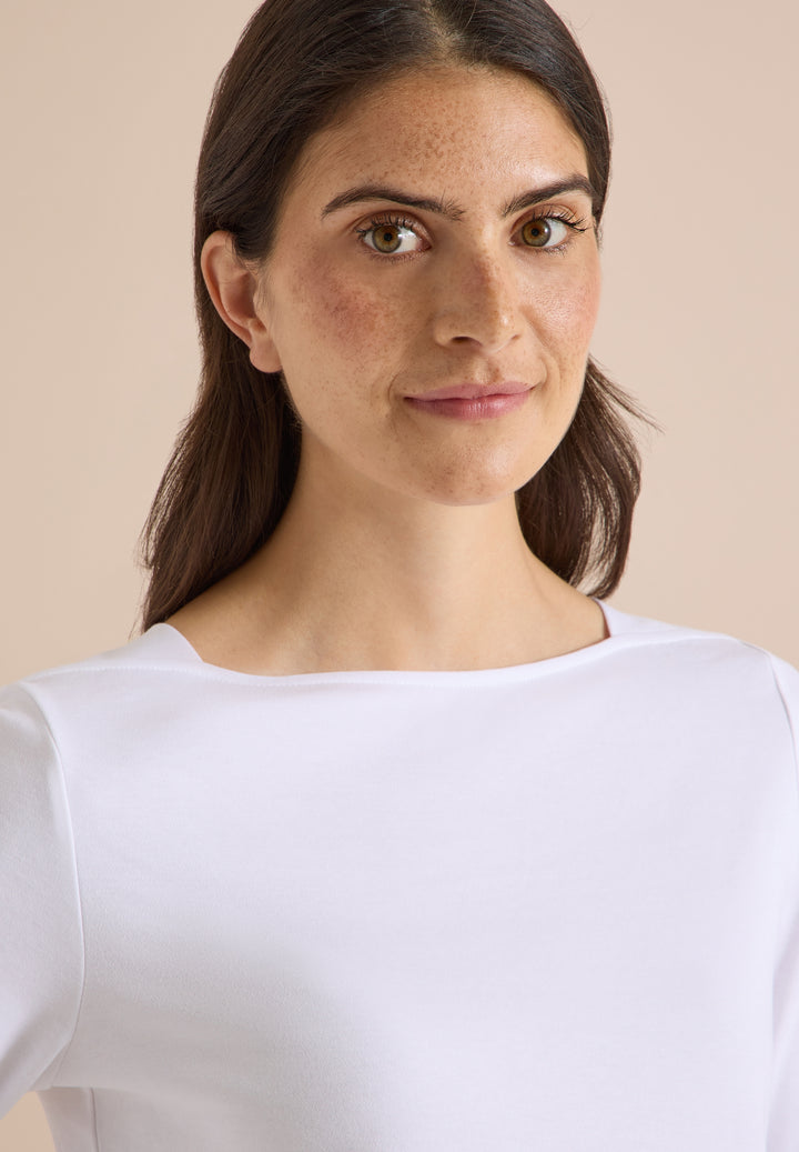 NOS Basic Boatneck Shirt, White 10000 Bild 7
