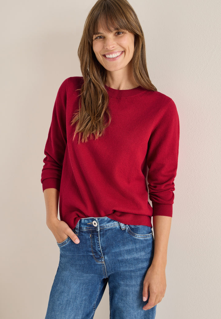NOS_Basic cosy round neck, beaujolais red 16710 Bild 3