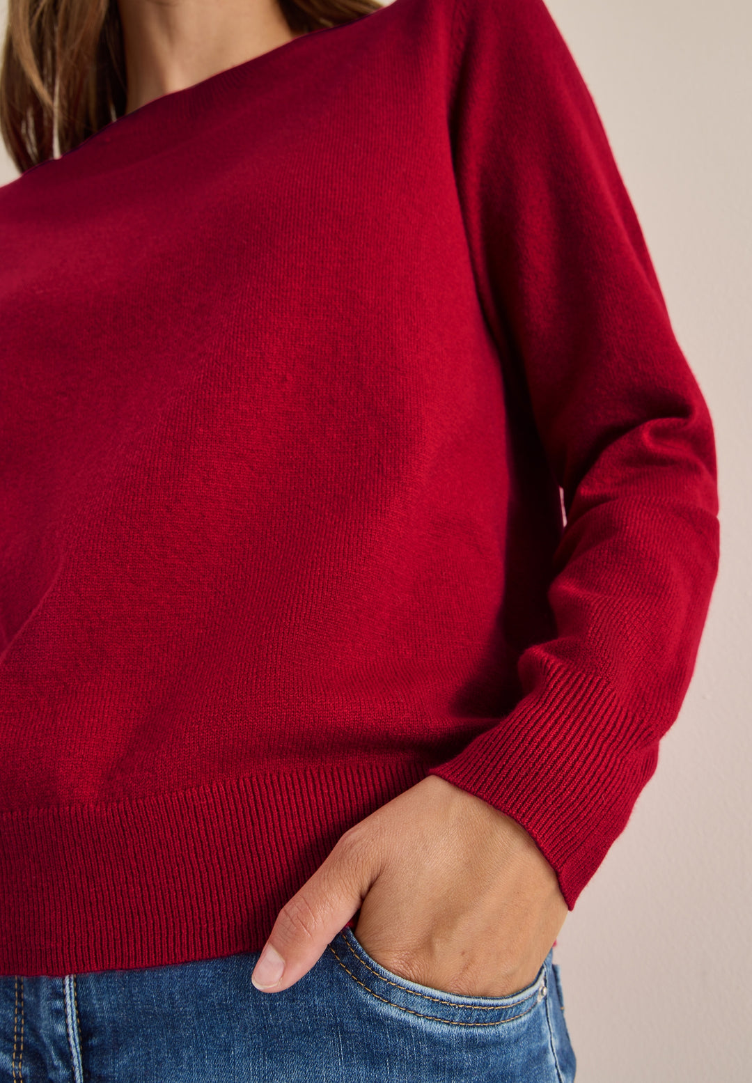 NOS_Basic cosy round neck, beaujolais red 16710 Bild 6