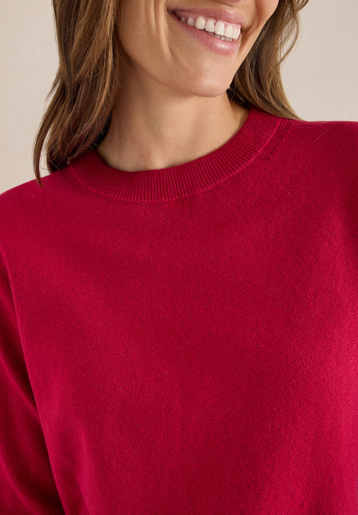 NOS_Basic cosy round neck, beaujolais red 16710 Bild 7