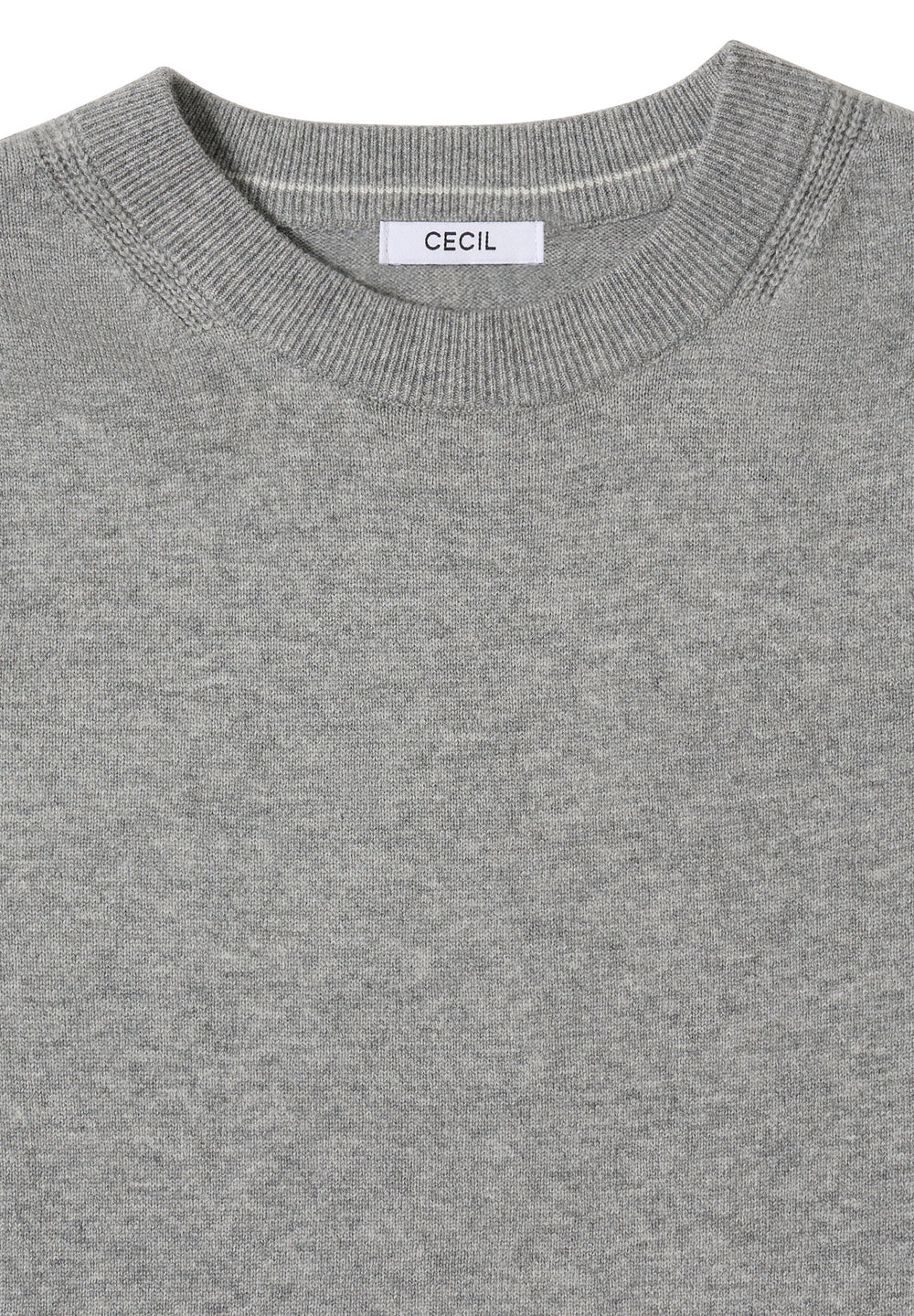 NOS_Basic cosy round neck, sporty grey melange 16839 Bild 2