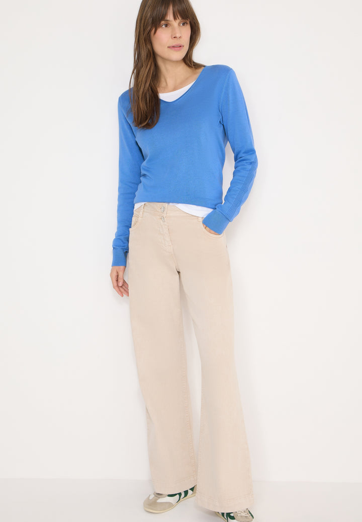 NOS_Basic V-Neck Pullover, fountain blue 17372 Bild 5
