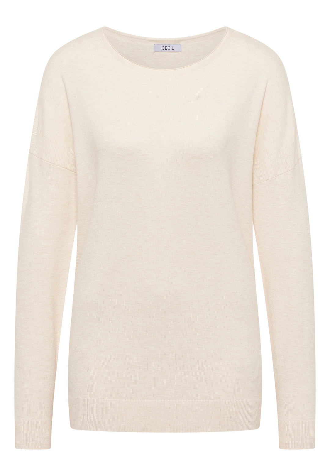 NOS_Cosy Boatneck structure de, oat milk beige melange 16835 Bild 1