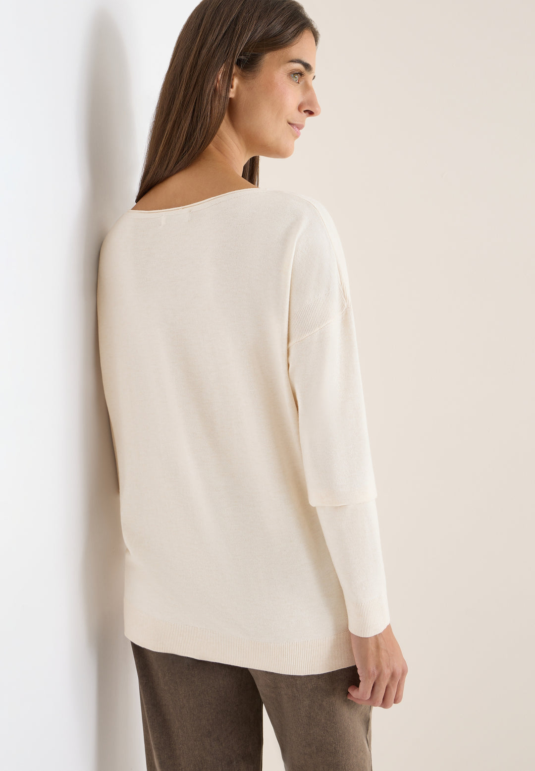 NOS_Cosy Boatneck structure de, oat milk beige melange 16835 Bild 4