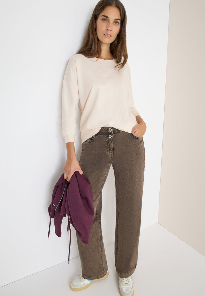 NOS_Cosy Boatneck structure de, oat milk beige melange 16835 Bild 5