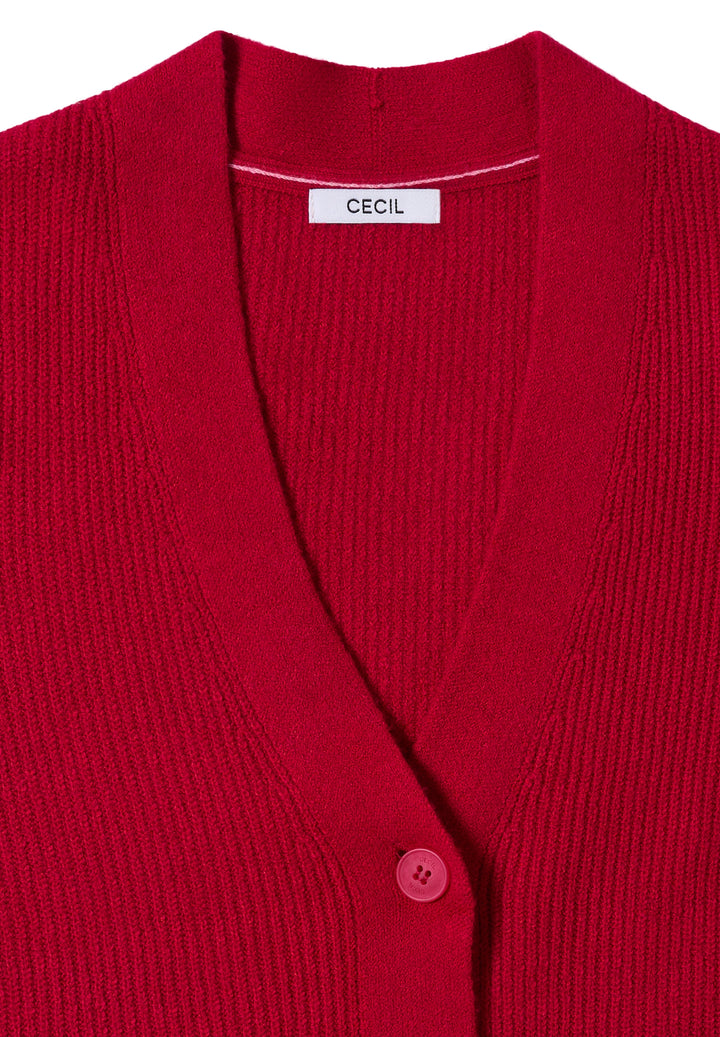 NOS_Cosy rib-mix Cardigan, beaujolais red 16710 Bild 2