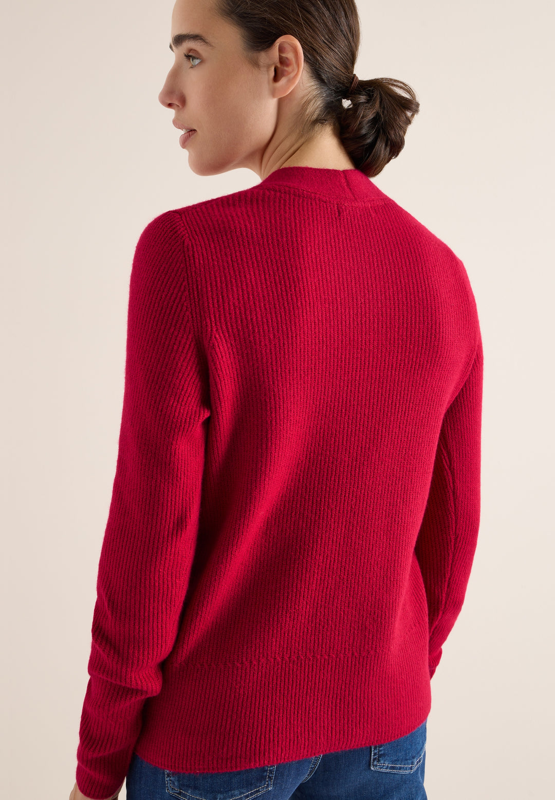 NOS_Cosy rib-mix Cardigan, beaujolais red 16710 Bild 4