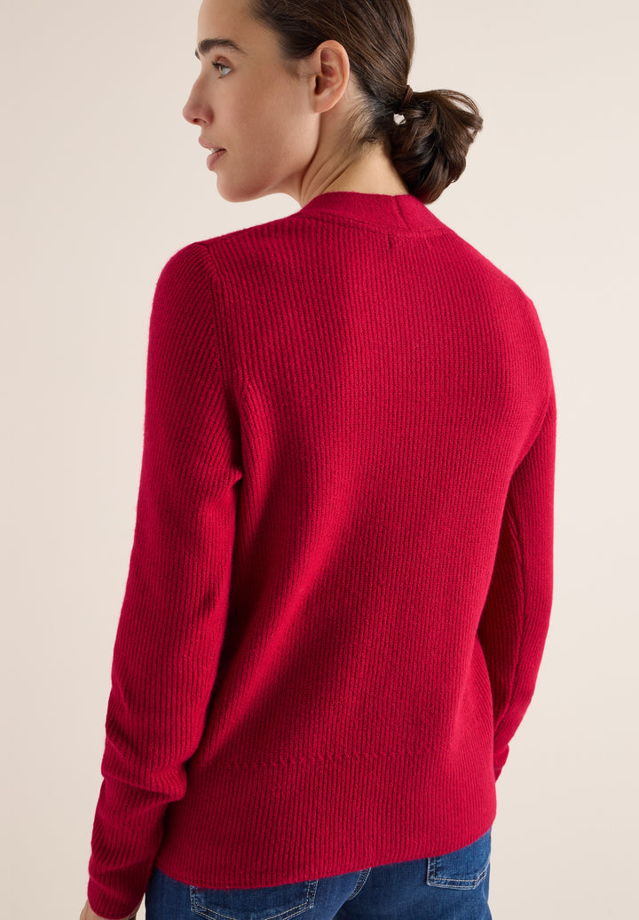 NOS_Cosy rib-mix Cardigan, beaujolais red 16710 Bild 4