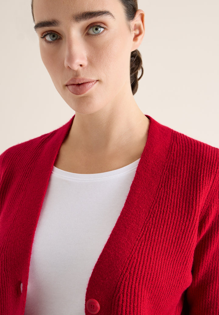 NOS_Cosy rib-mix Cardigan, beaujolais red 16710 Bild 5