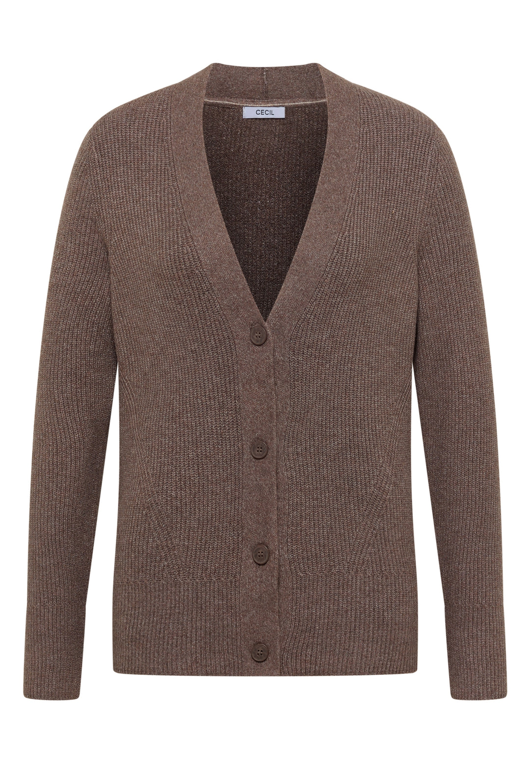 NOS_Cosy rib-mix Cardigan, mushroom taupe melange 16963 Bild 1