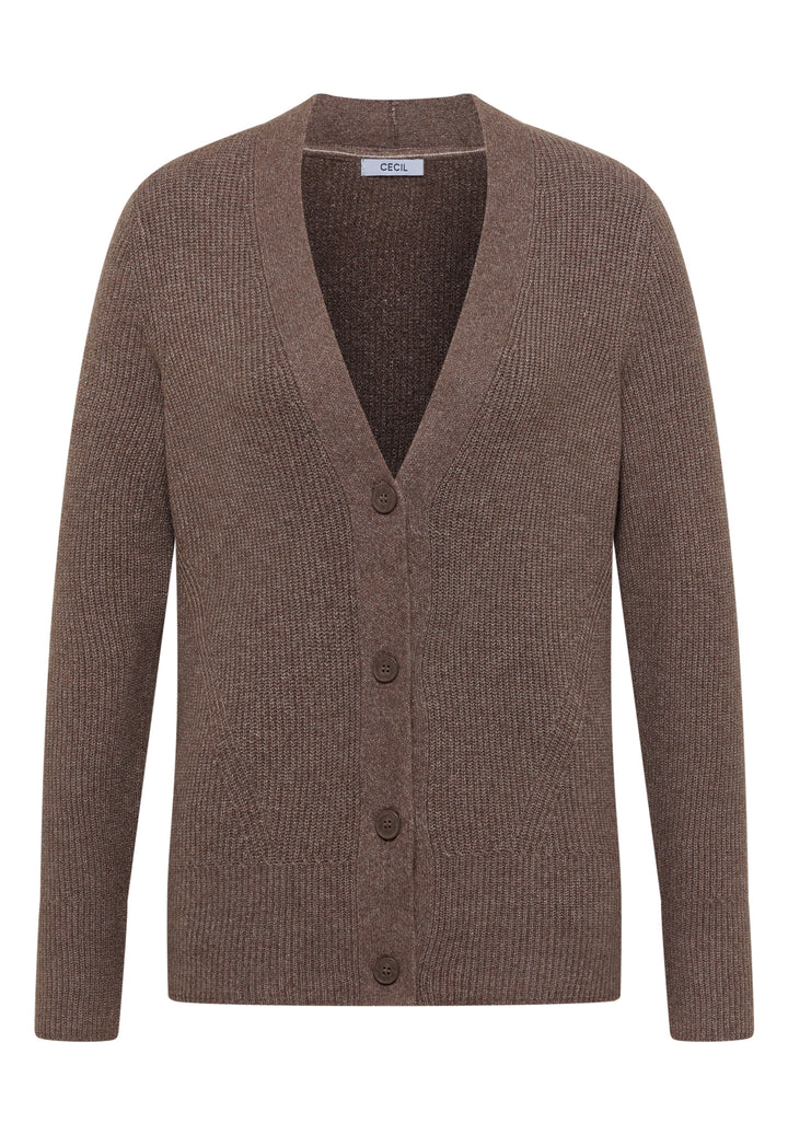 NOS_Cosy rib-mix Cardigan, mushroom taupe melange 16963 Bild 1