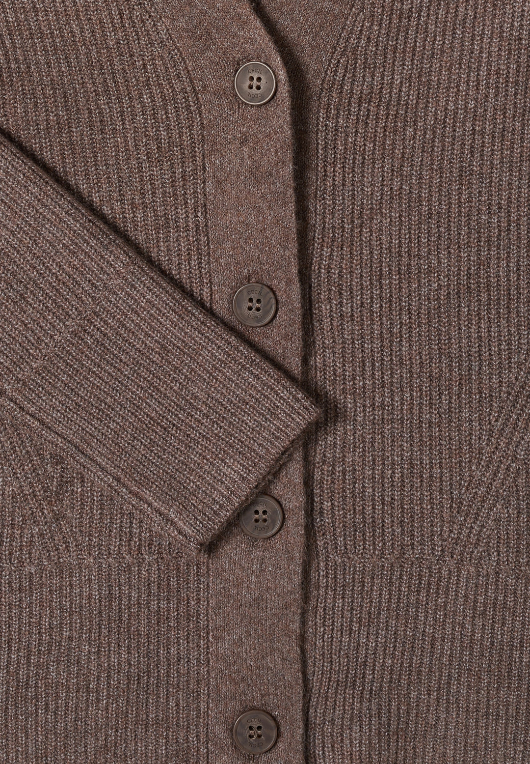 NOS_Cosy rib-mix Cardigan, mushroom taupe melange 16963 Bild 2