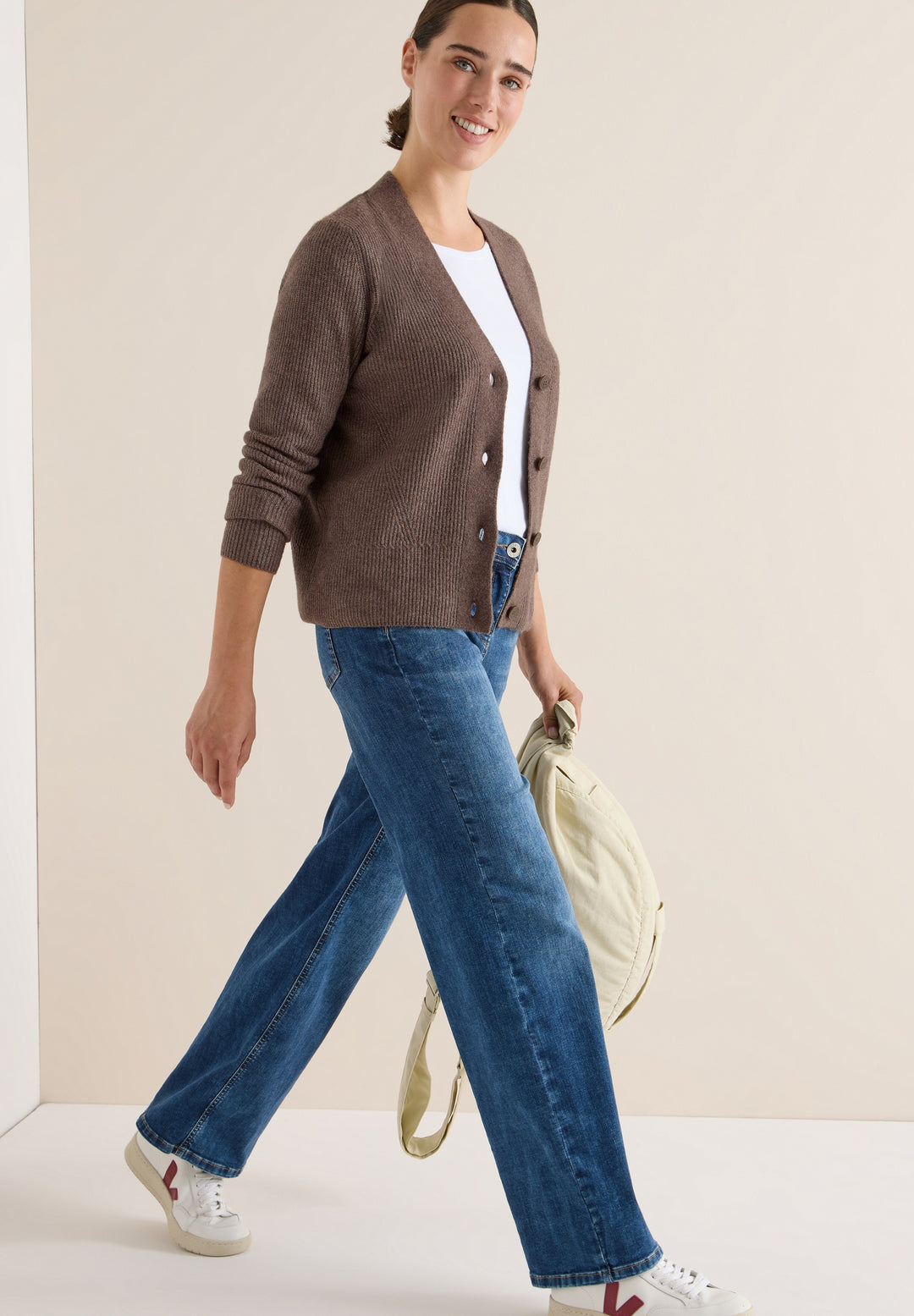 NOS_Cosy rib-mix Cardigan, mushroom taupe melange 16963 Bild 3