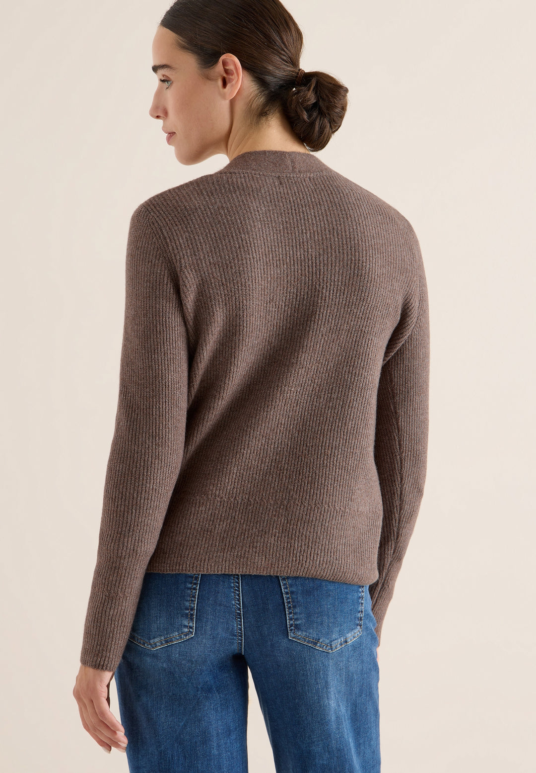 NOS_Cosy rib-mix Cardigan, mushroom taupe melange 16963 Bild 4