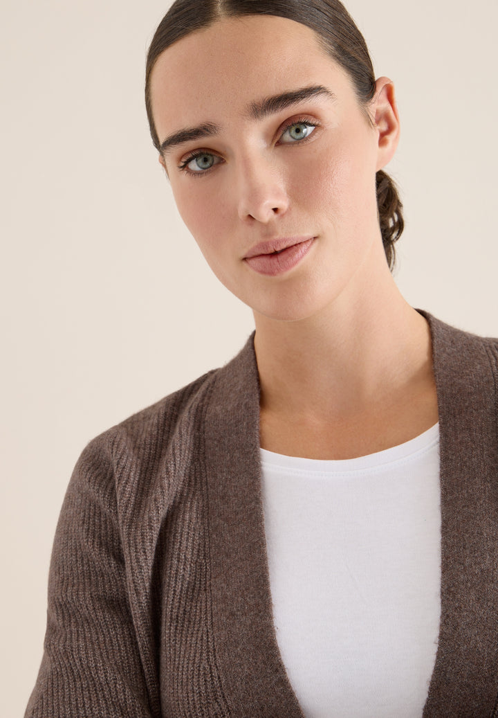 NOS_Cosy rib-mix Cardigan, mushroom taupe melange 16963 Bild 7