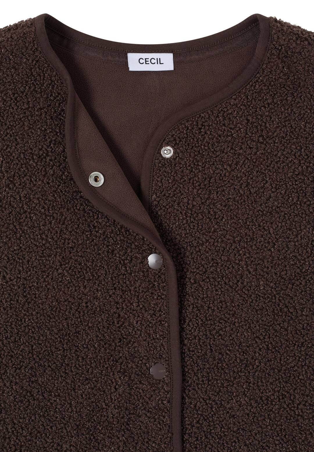 NOS Curly Fake Wool Vest, macchiato brown 17493 Bild 2