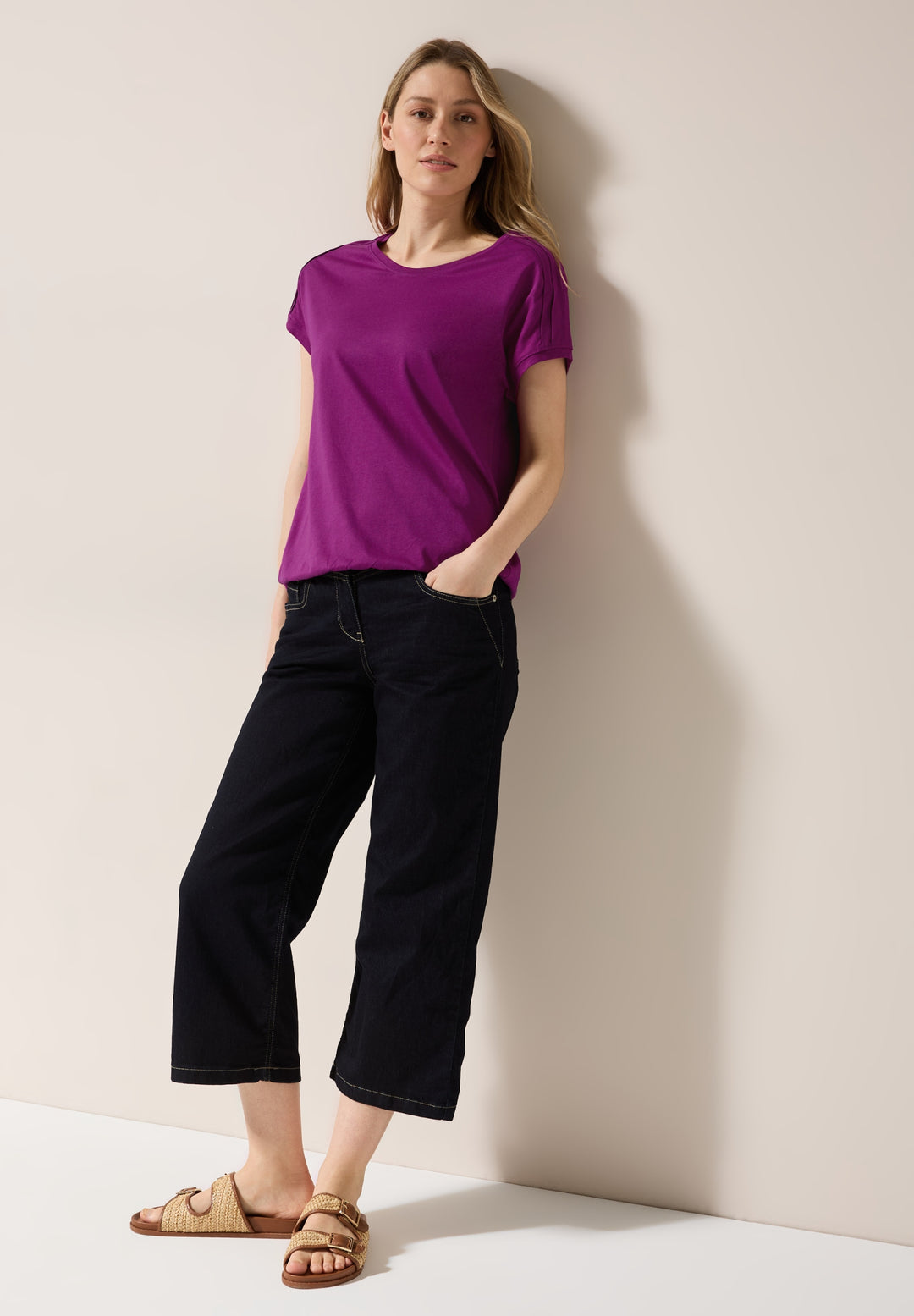 NOS Solid Deco Shoulder Shirt, anemone pink 16604 Bild 5