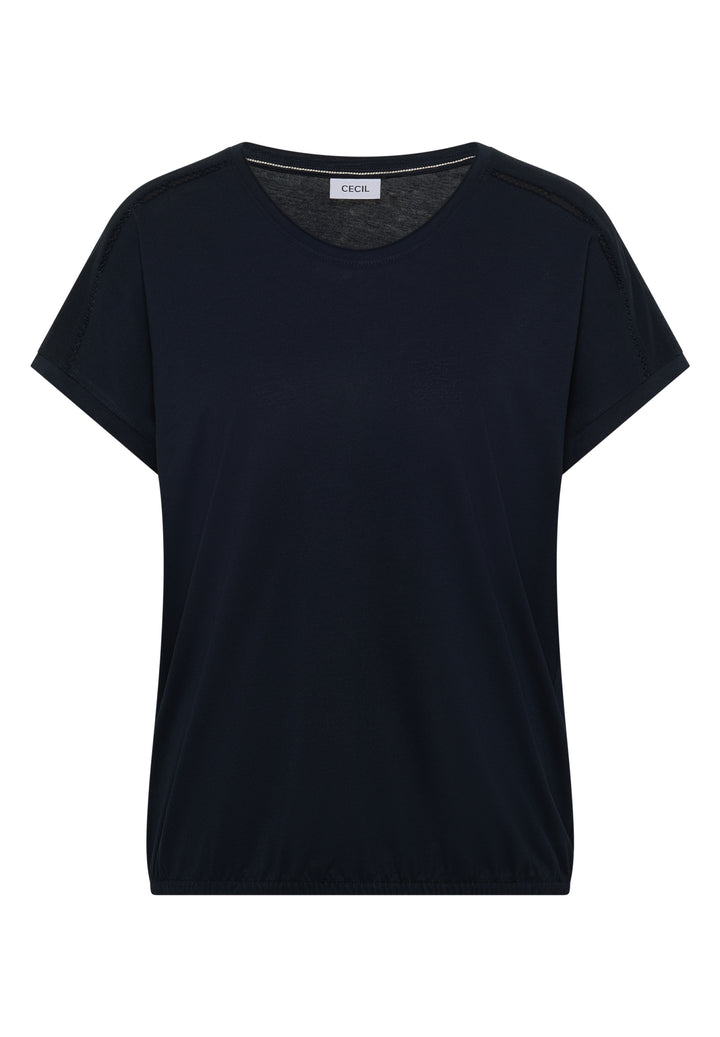 NOS Solid Lace Shoulder T-Shir, universal blue 15512 Bild 1