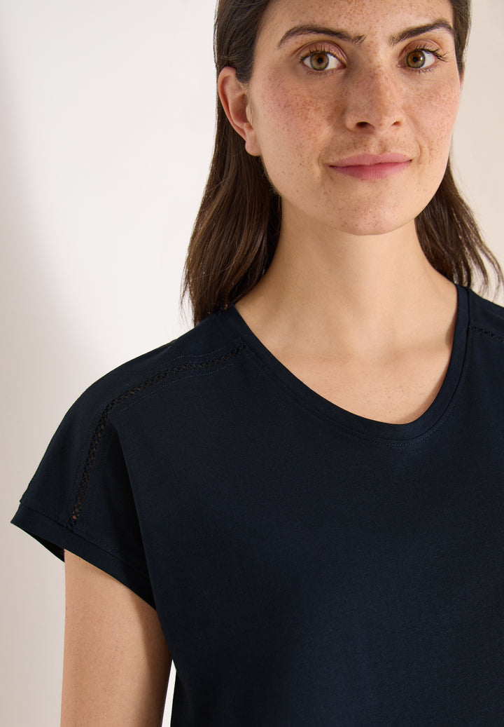 NOS Solid Lace Shoulder T-Shir, universal blue 15512 Bild 6