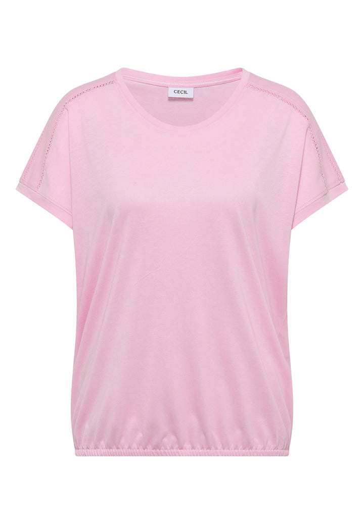 NOS Solid Lace Shoulder T-Shir, light blush rose 17600 Bild 1