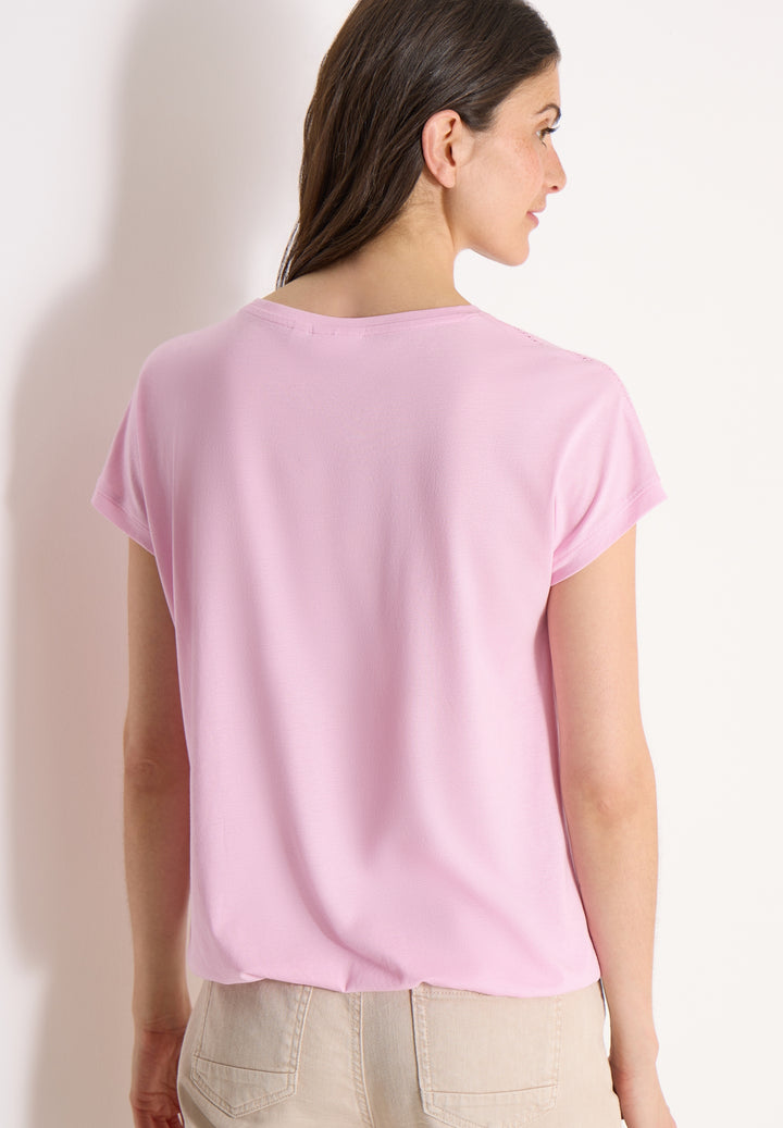 NOS Solid Lace Shoulder T-Shir, light blush rose 17600 Bild 4