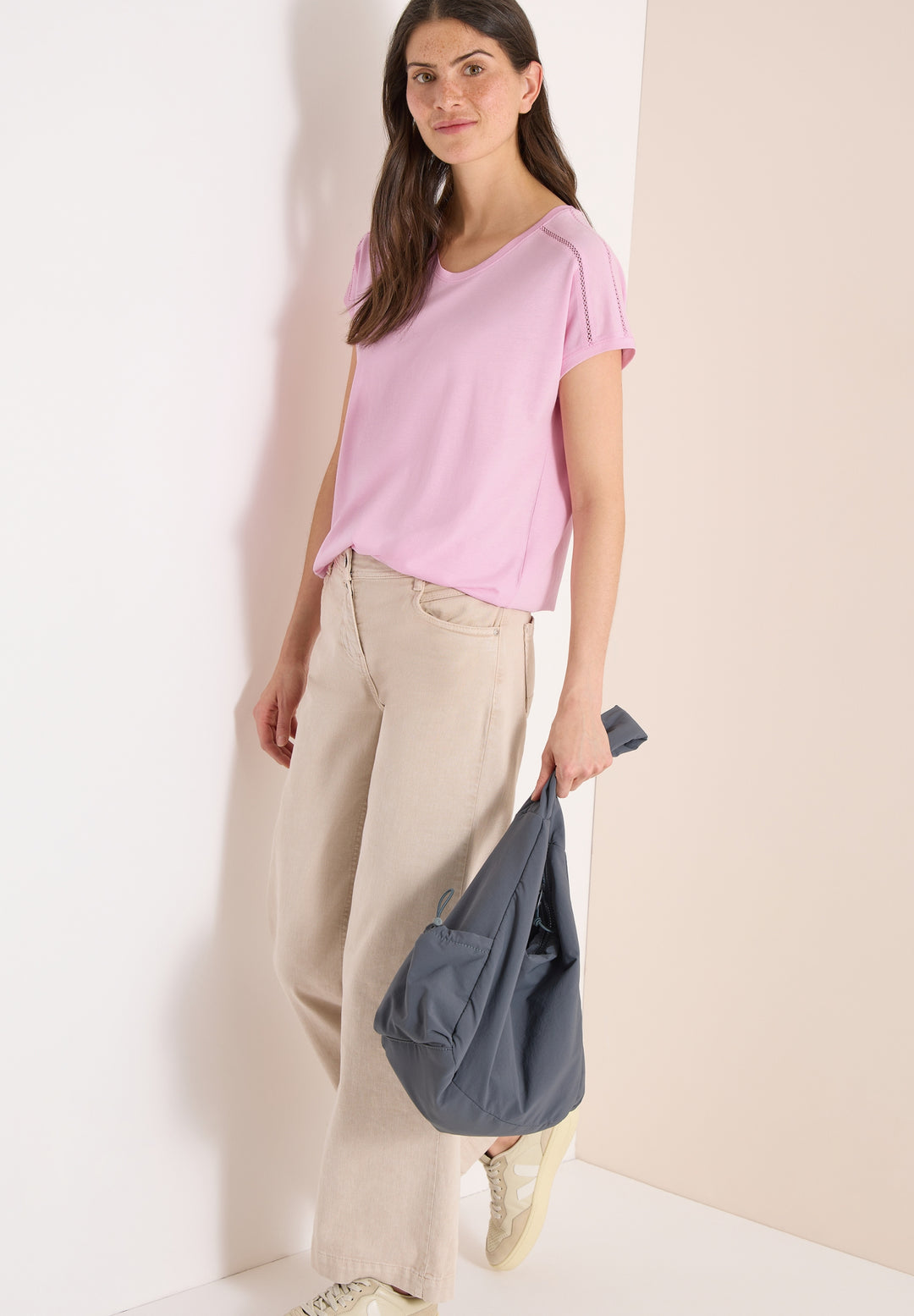 NOS Solid Lace Shoulder T-Shir, light blush rose 17600 Bild 5
