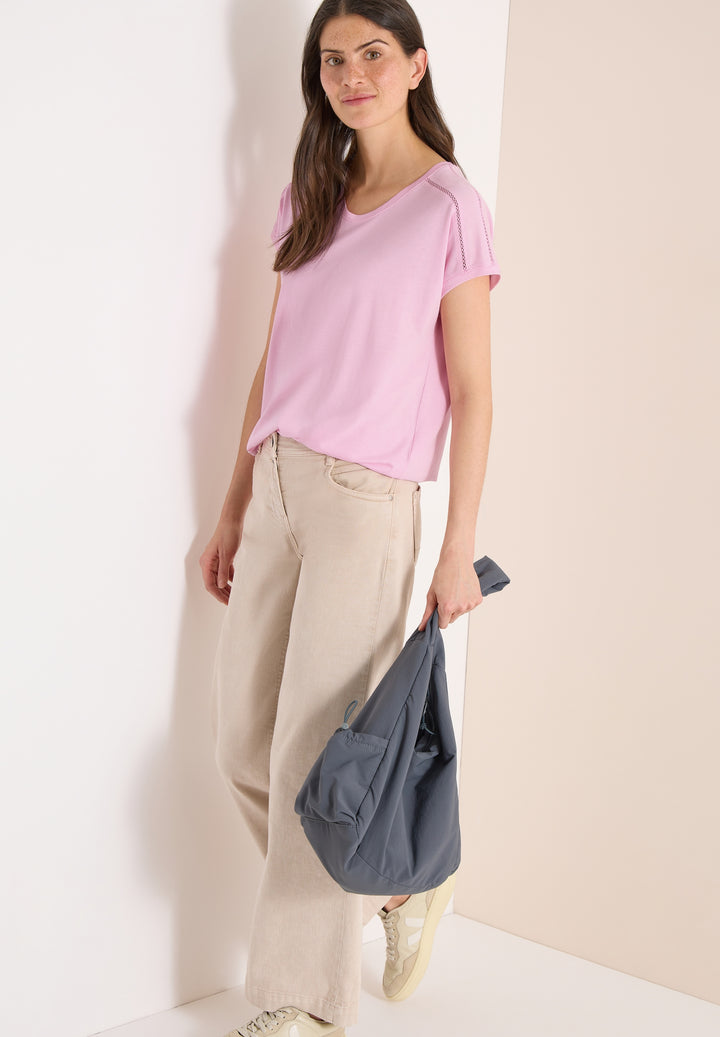 NOS Solid Lace Shoulder T-Shir, light blush rose 17600 Bild 5