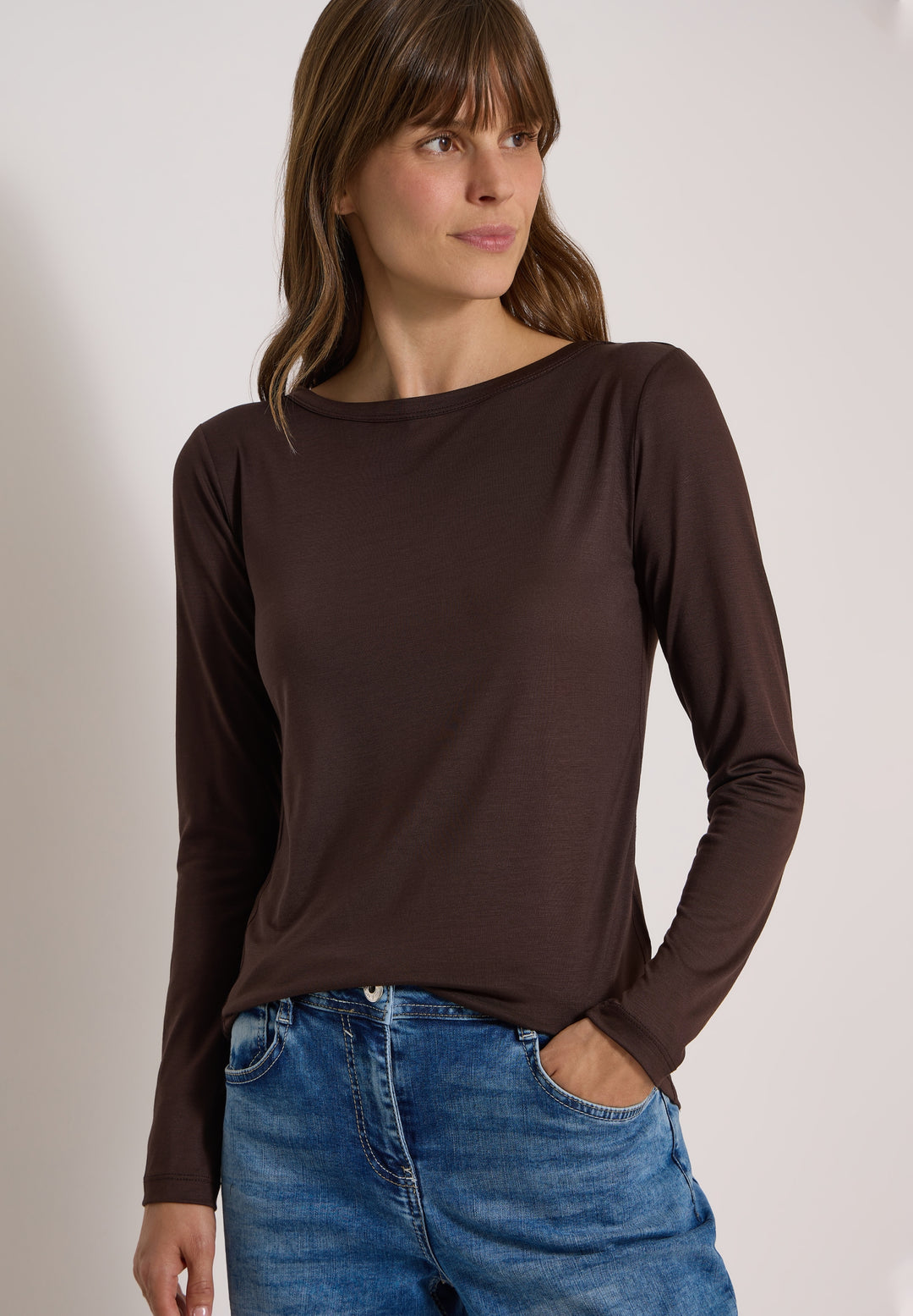NOS Solid Layering Shirt, truffle brown 17747 Bild 6