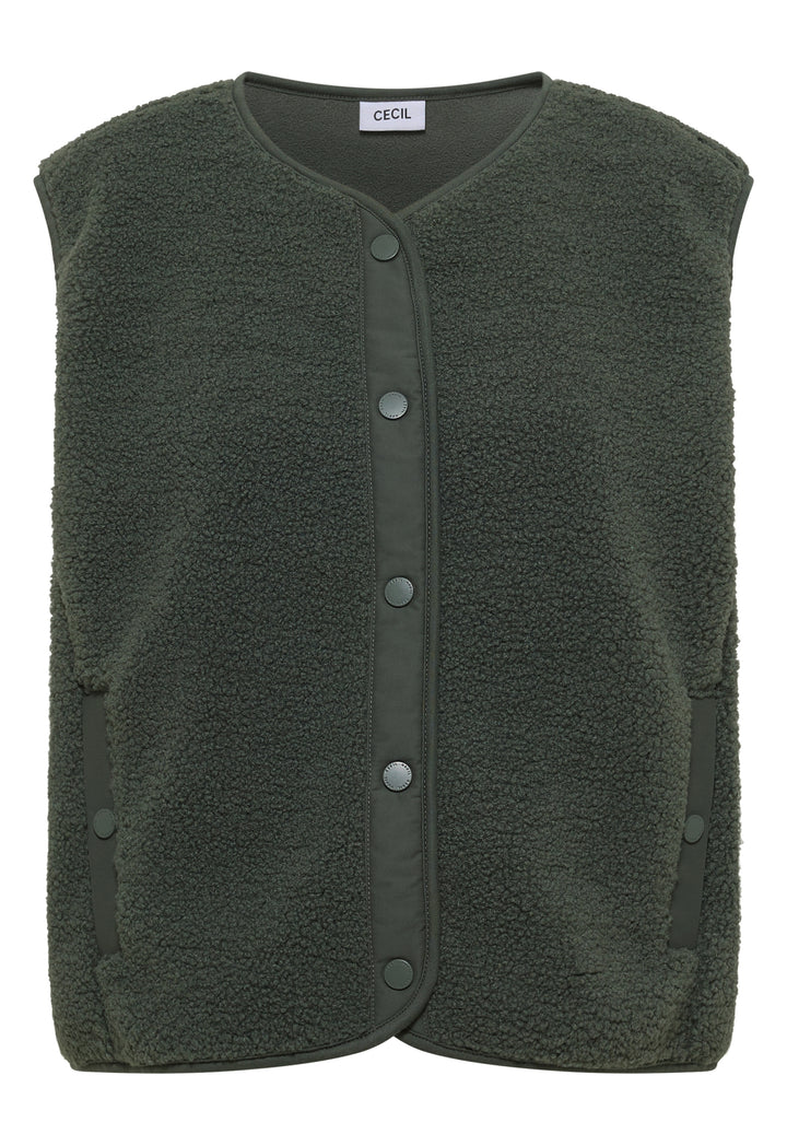 NOS Solid Matmix Teddy Vest, dried olive green 17798 Bild 1