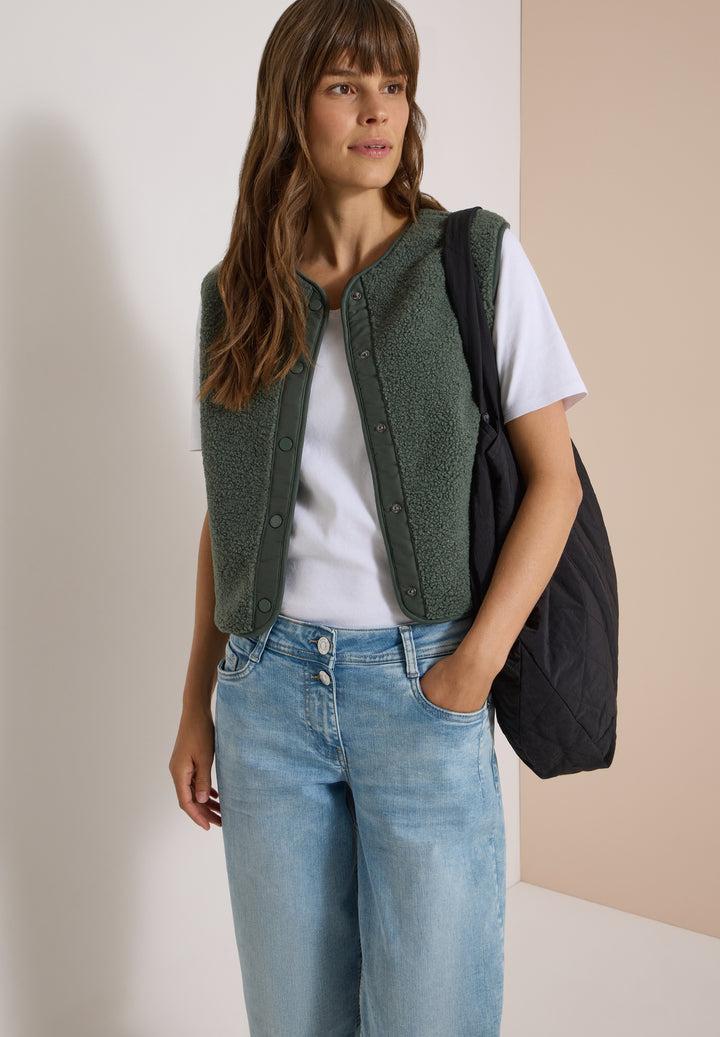 NOS Solid Matmix Teddy Vest, dried olive green 17798 Bild 3