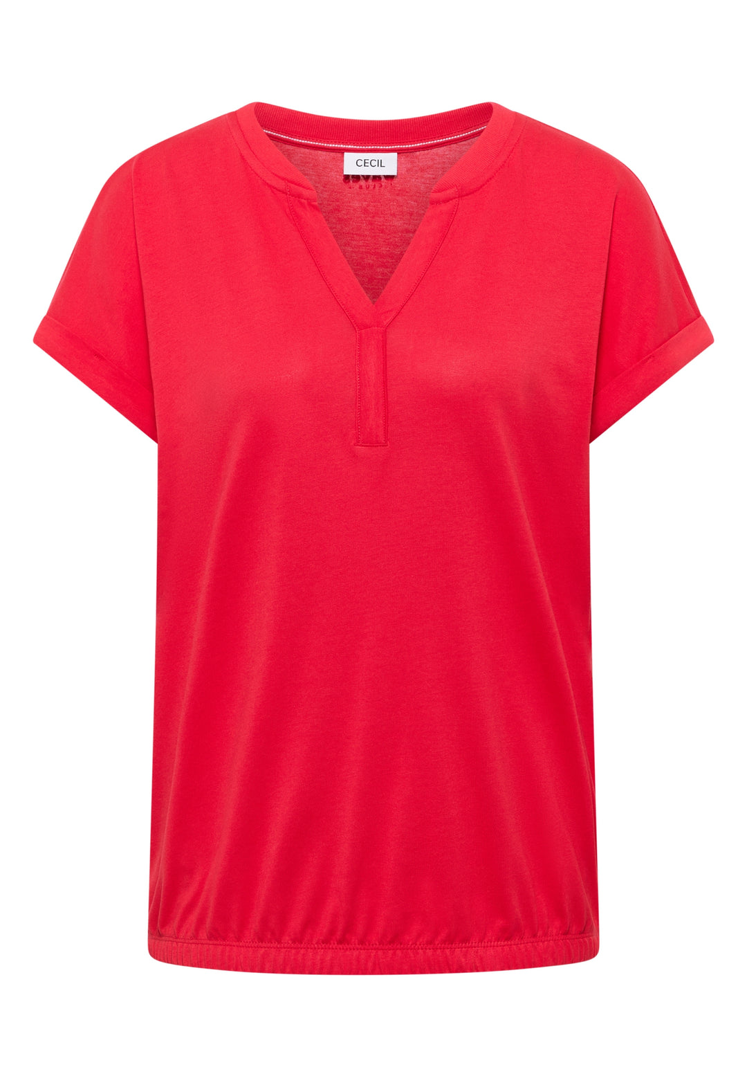 NOS Solid Rib Collar Tunic, glazed apple red 16759 Bild 1