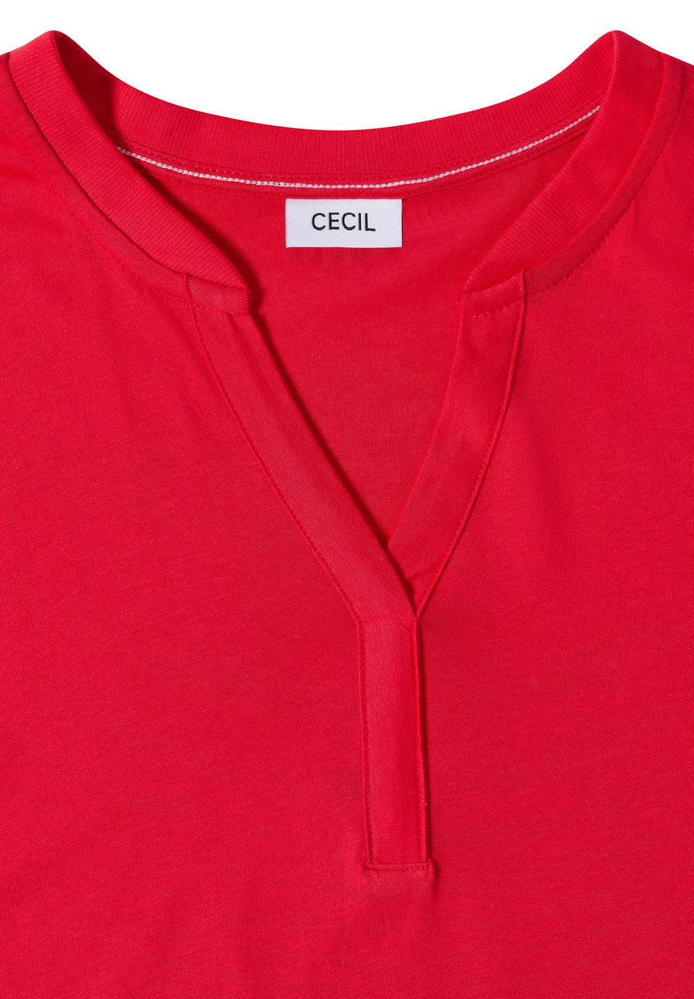 NOS Solid Rib Collar Tunic, glazed apple red 16759 Bild 2