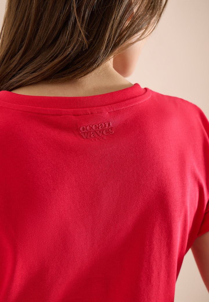 NOS Solid Rib Collar Tunic, glazed apple red 16759 Bild 7
