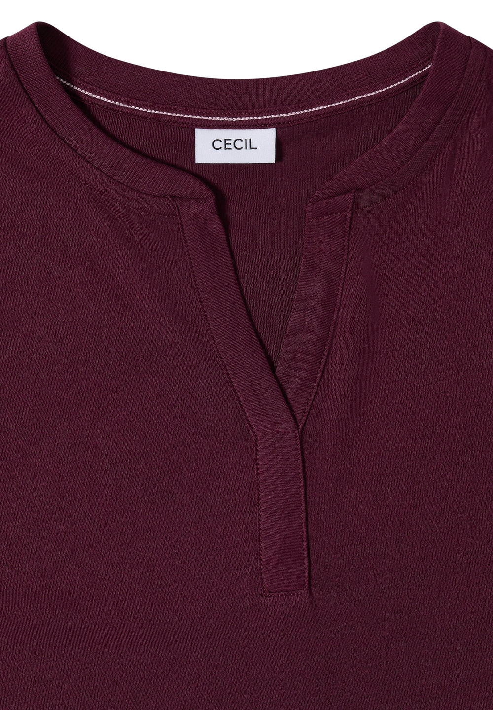 NOS Solid Rib Collar Tunic, sweet grape red 17590 Bild 2