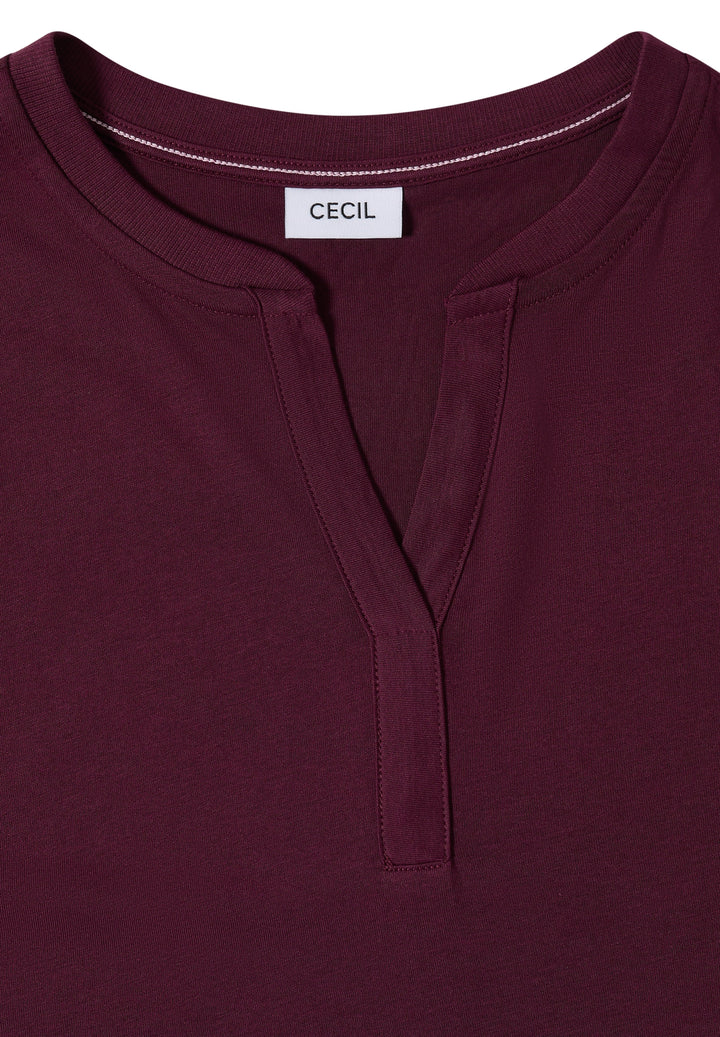 NOS Solid Rib Collar Tunic, sweet grape red 17590 Bild 2