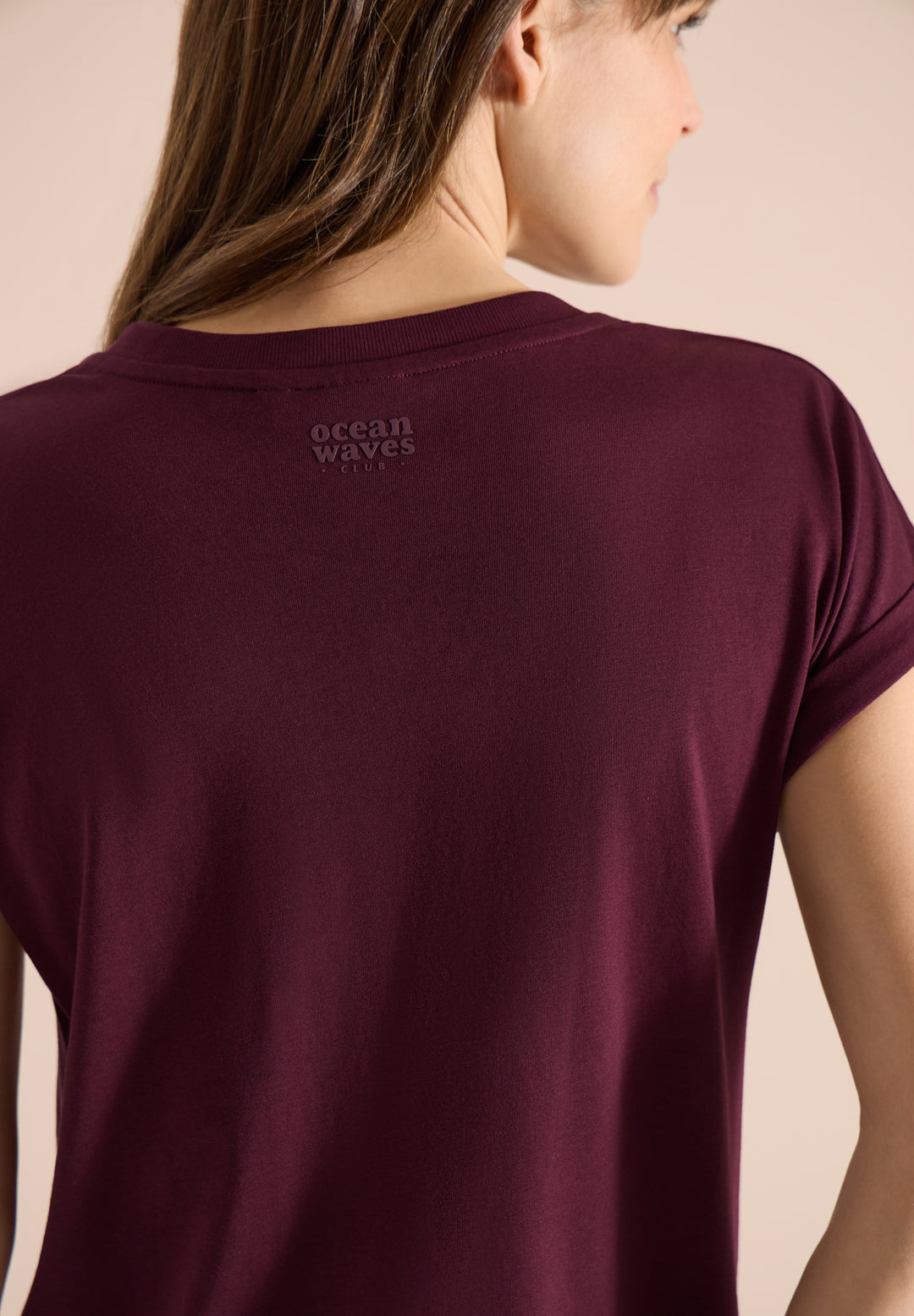 NOS Solid Rib Collar Tunic, sweet grape red 17590 Bild 7