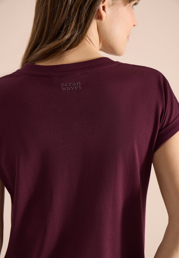 NOS Solid Rib Collar Tunic, sweet grape red 17590 Bild 7