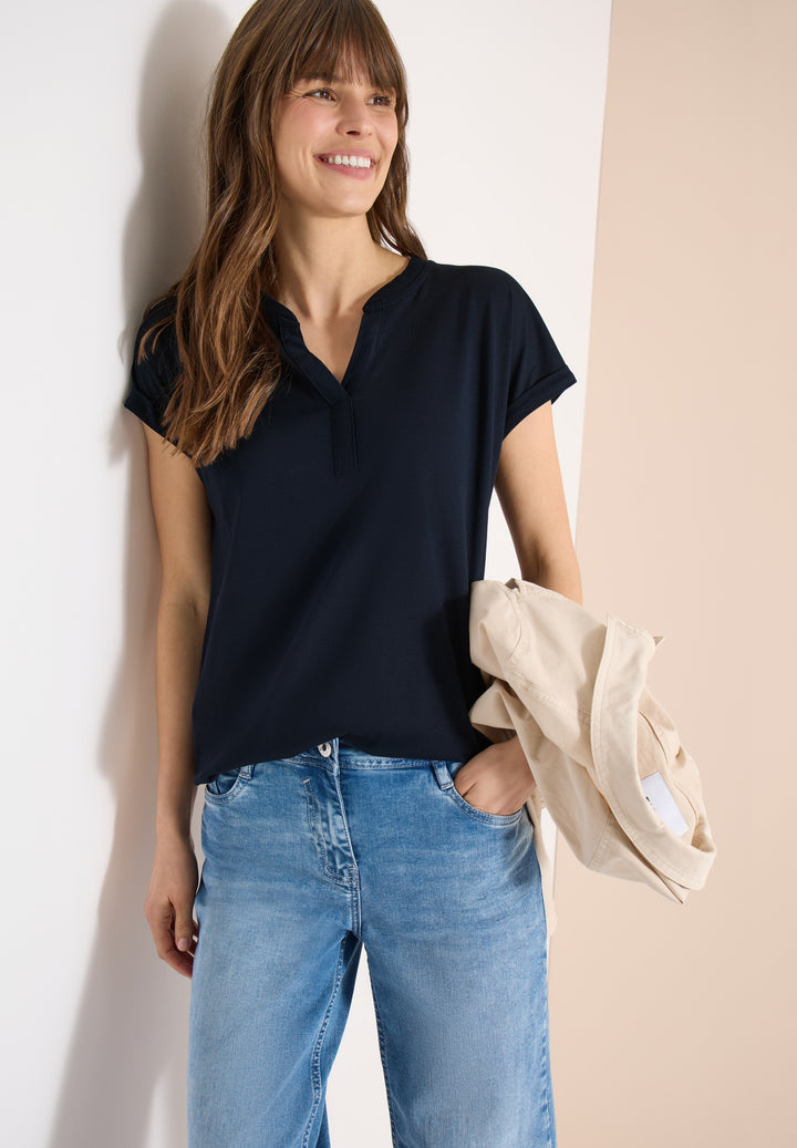 NOS Solid Rib Collar Tunic, universal blue 15512 Bild 3