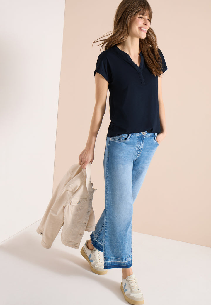 NOS Solid Rib Collar Tunic, universal blue 15512 Bild 5