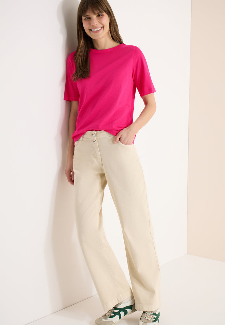 NOS Solid Slubyarn Shirt, beetroot pink 17492 Bild 3