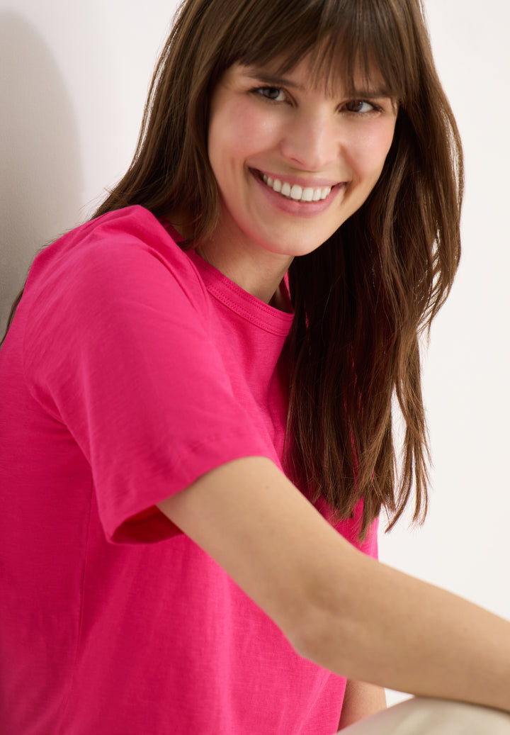 NOS Solid Slubyarn Shirt, beetroot pink 17492 Bild 6
